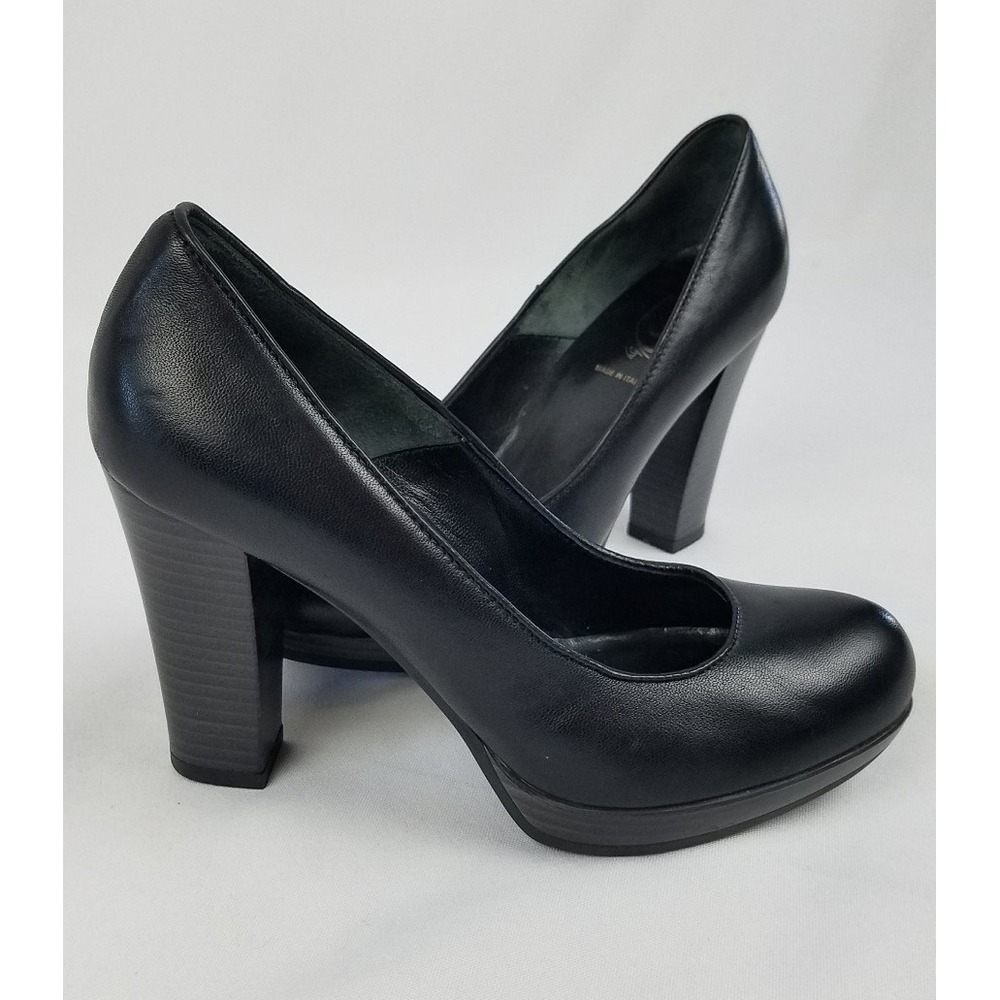 Easy by Loriblu women 35/5 black classic heels pumps shoes footwear Italy career